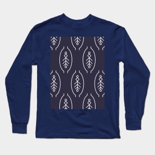 White Scandinavian runes pattern Long Sleeve T-Shirt